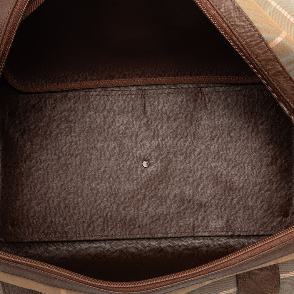 Pre-Loved Burberry Vintage Check Canvas Boston Bag - Picture 4 of 6